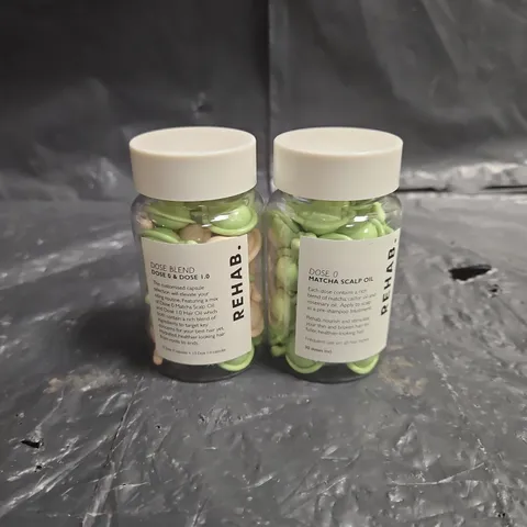 REHAB DOSE BLEND & DOSE 0 MATCHA SCALP OIL - HAIR SUPPLEMENTS - 30 DOSES EACH