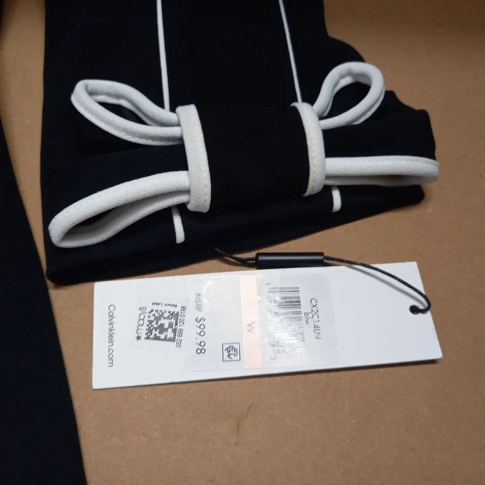 CALVIN KLEIN BLACK V-NECK DRESS - 14W