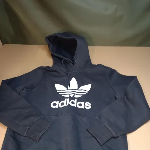 MENS ADIDAS ORIGINAL LOGO HOODIE N BLACK SIZE 12