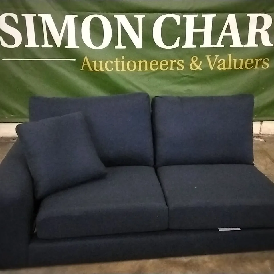 QUALITY BRITISH DESIGNER NAVY BLUE CORNER GROUP SOFA SECTION 