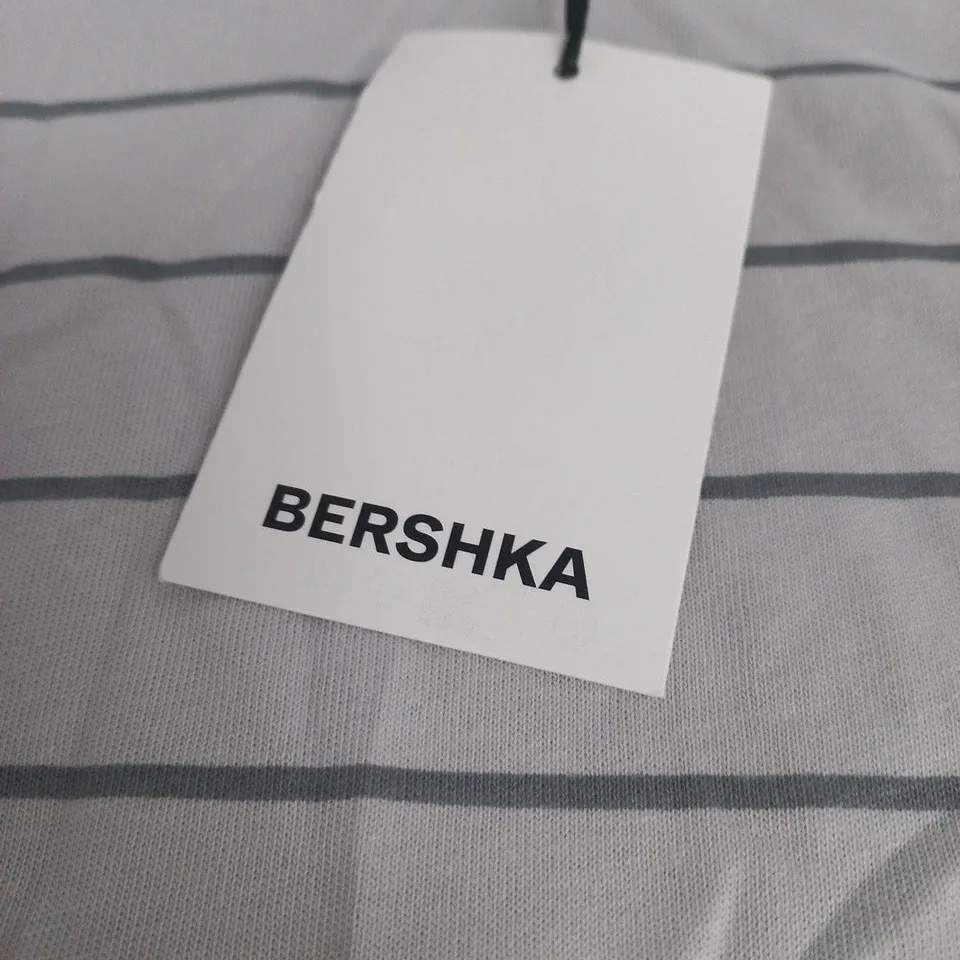BERSHKA STRIPED LONG-SLEEVE TOP – SIZE S