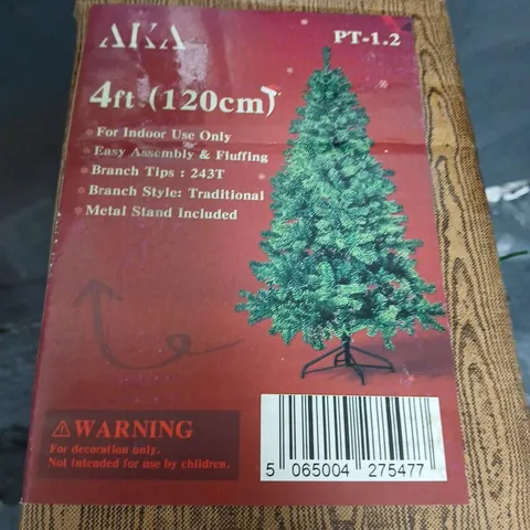 TWO BOXES OF AIKA 4FT 120CM CHRISTMAS TREE PARTS