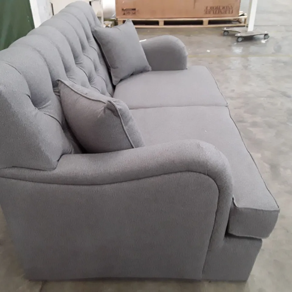 QUALITY DESIGNER FOXCOTE 2 SEATER SOFA - FOG FABRIC
