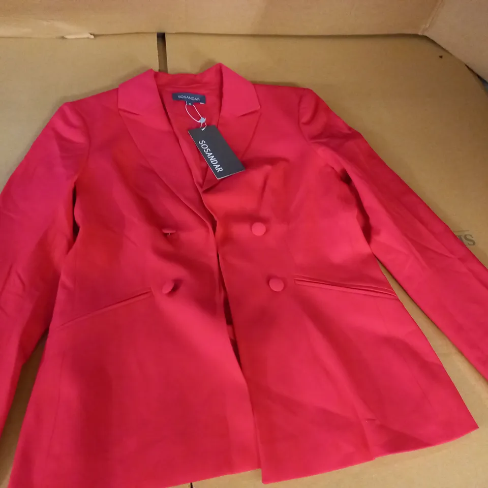 SOSANDAR TUXEDO JACKET IN RASPBERRY - 10