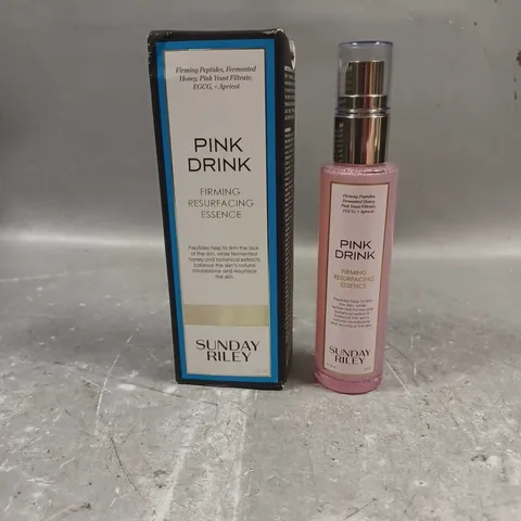 BOXED SUNDAY RILEY PINK DRINK FIRMING RESURFACING ESSENCE 50ML