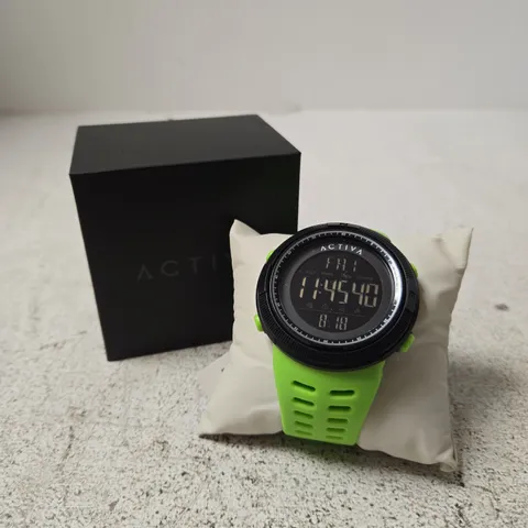 ACTIVA DIGITAL WATCH WITH NEON GREEN STRAP 