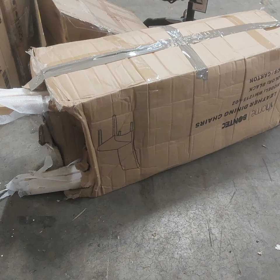 BOXED PAIR OF BARTLOMIEJ UPHOLSTERED DINING CHAIRS - BLACK