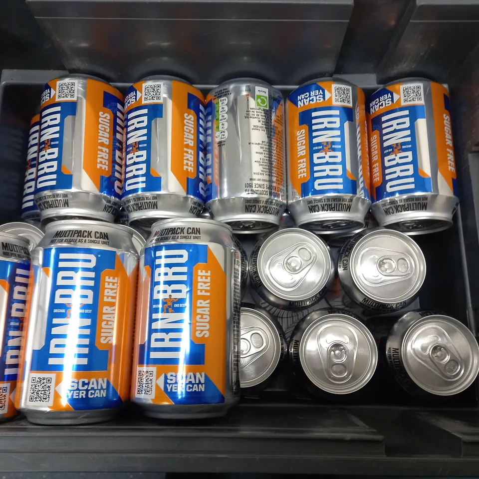 APPROXIMATELY 23 CANS OF IRON BRU SUGAR FREE 330ML
