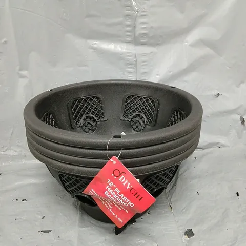 4X DIVCHI 12" PLASTIC HANGING BASKETS