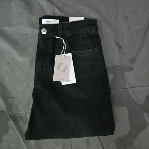 MANGO 328 MOM HIGH WAIT JEANS IN BLACK SIZE UK 10