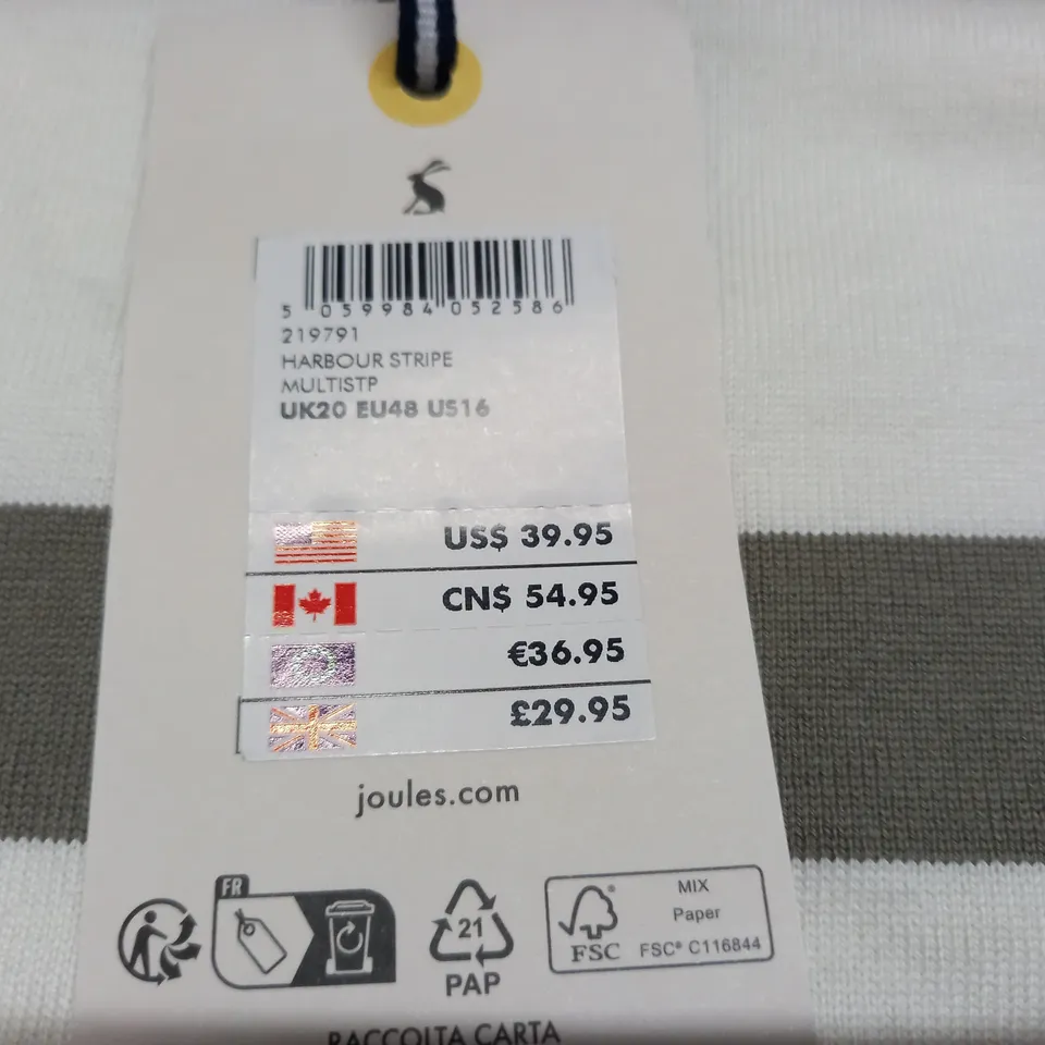JOULES HARBOUR STRIPE TOP - UK 20