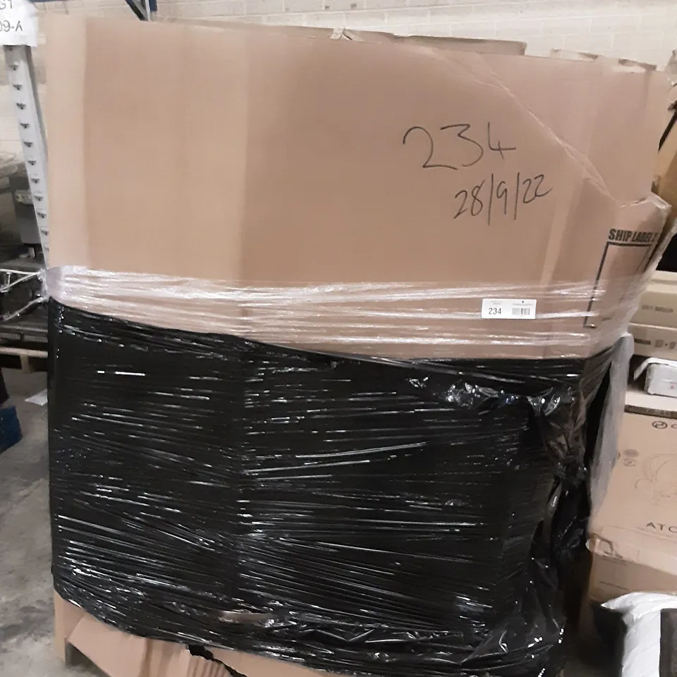 PALLET OF ASSORTED PRODUCTS INCLUDING CYBEX ATON M BABY SEAT, FELLHOF, THE DUCK AND GOOSE WHITE DUCK DOWN & FEATHER PILLOW, ELECTROLUX STICK VACUUM CLEANER 