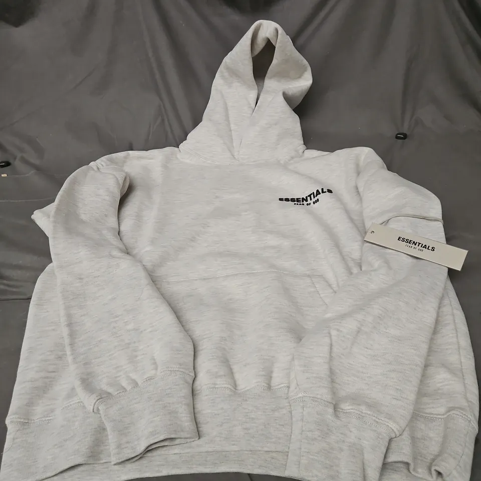 FEAR OF GOD ESSENTIALS HOODIE – XS – LIGHT GREY