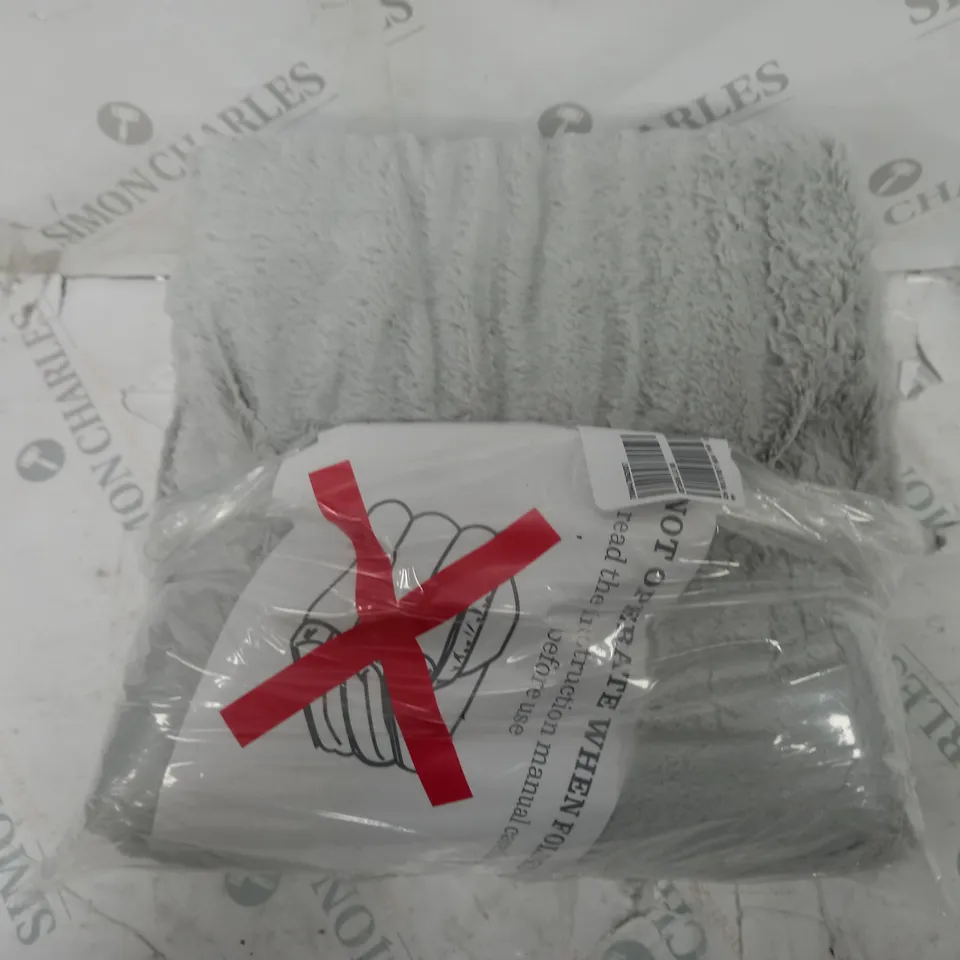COZEE HOME HEATED BLANKET IN LIGHT GREY