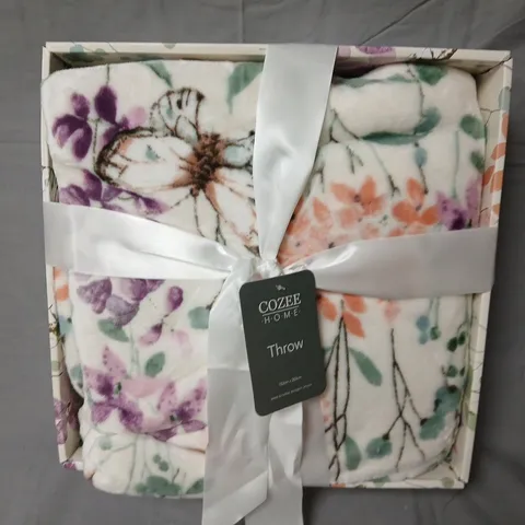 Cozee Home Floral Throw Blanket – 152cm x 203cm