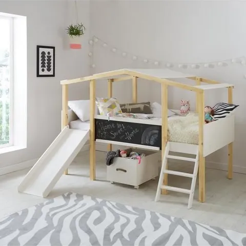 BOXED PIXIE SLIDE BED WHITE/NATURAL (2 BOXES)