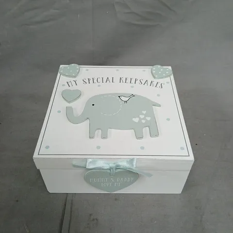 BABY KEEPSAKE BOX – MY SPECIAL KEEPSAKES WITH ELEPHANT MOTIF