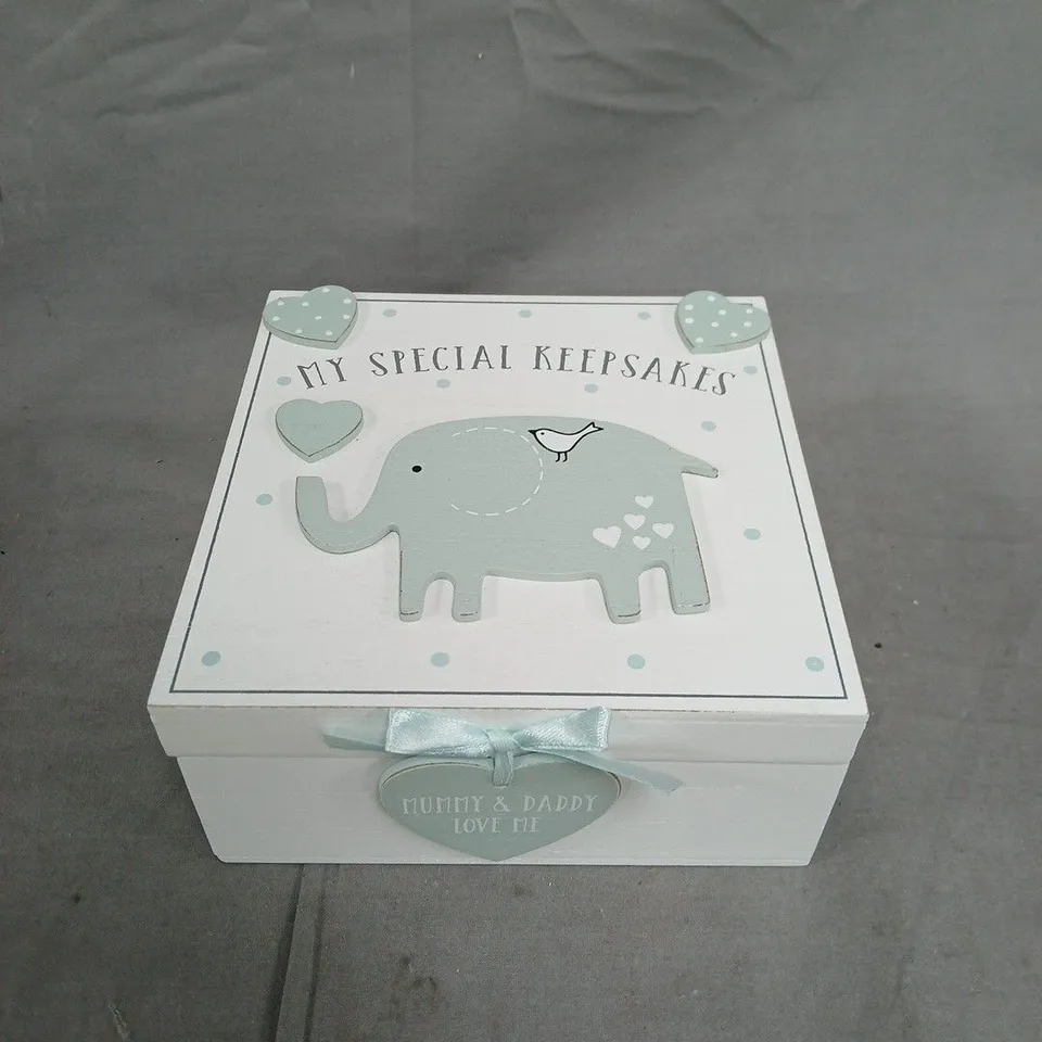 BABY KEEPSAKE BOX – MY SPECIAL KEEPSAKES WITH ELEPHANT MOTIF