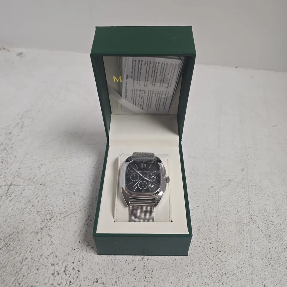 MANN EGERTON VECTOR WATCH IN STEEL/BLACK