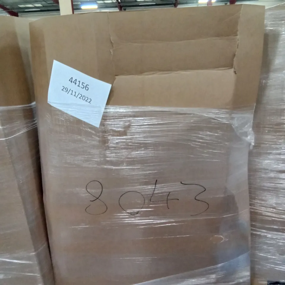 PALLET OF ASSORTED ITEMS INCLUDING INDUSTRIAL ROUND SIDE TABLE, UMBRELLA, URPRO POP UP TENT, KINGCAMP CAMPING CHAIR, CATERPILLAR TUNNEL