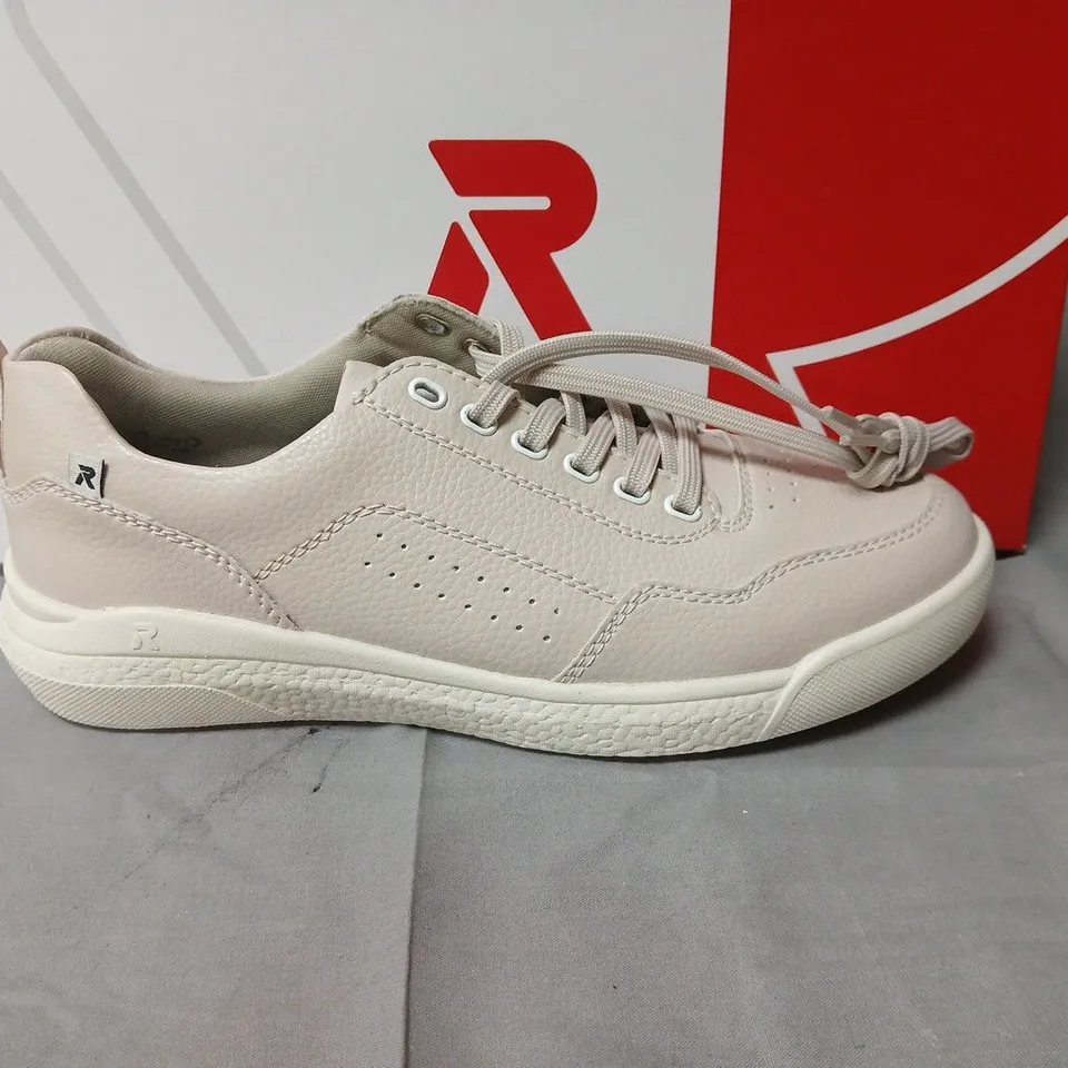 BOXED PAIR OF RIEKER WOMEN’S TRAINERS IN PALE PINK - UK 6