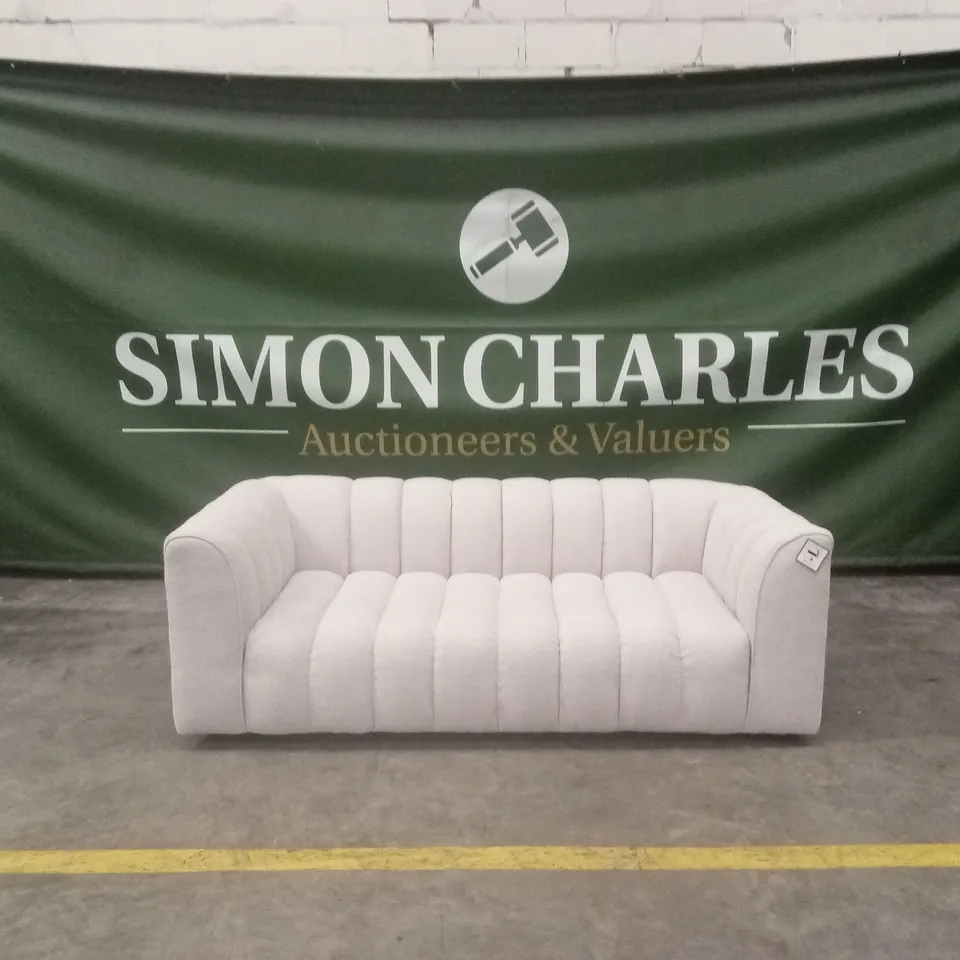 MIKAH 3 SEATER FABRIC SOFA - NATURAL RRP £899