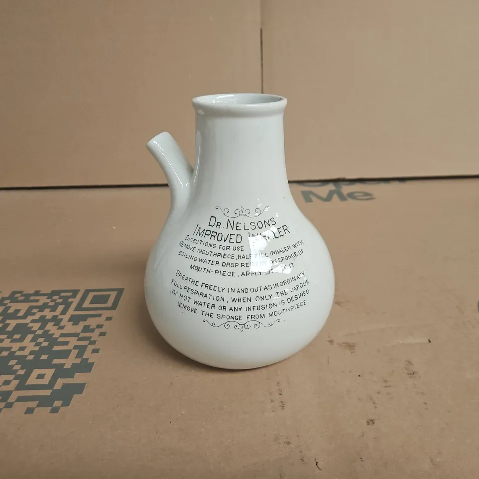 DR NELSON’S IMPROVED INHALER, VOCAL STEAMER WHITE UNBOXED