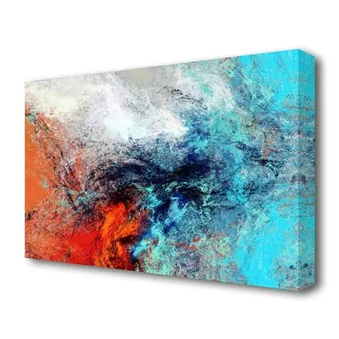 FIRE AND ICE WRAPPED CANVAS PAINTING