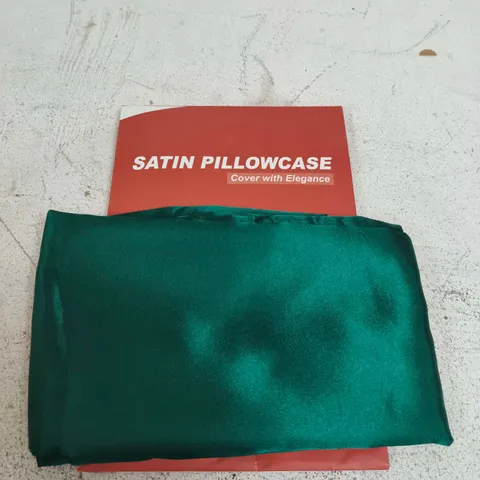 SATIN SINGLE PILLOW CASE IN GREEN