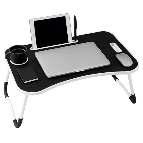 PORTABLE LAPTOP BED TABLE WITH FOLDABLE LEGS