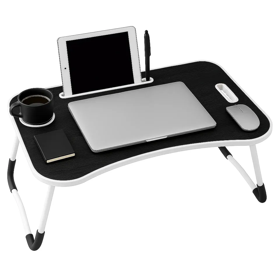PORTABLE LAPTOP BED TABLE WITH FOLDABLE LEGS