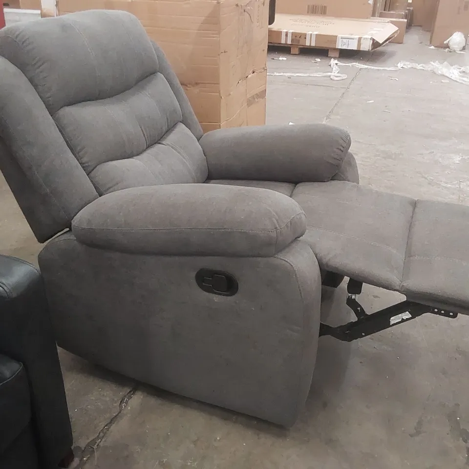 QUALITY DESIGNER FABRIC MANUAL RECLINING ARMCHAIR 