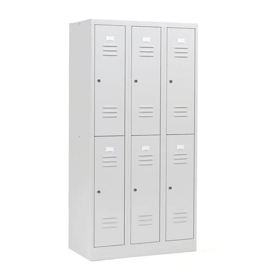 COMPARTMENT LOCKER CAMPUS 3 MODULES, 6 DOORS, 1800X900X500 MM, LIGHT GREY