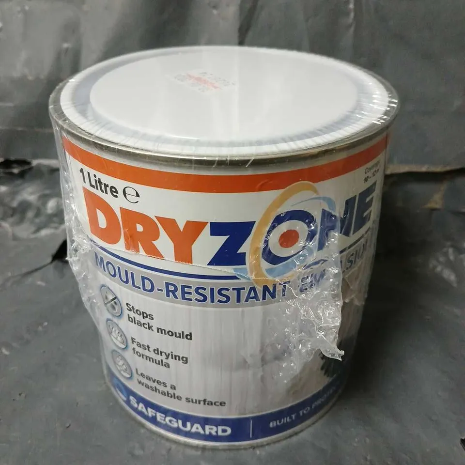 SAFEGUARD DRYZONE MOULD RESISTANT EMULSION PAINT IN BRILIANT WHITE (1L) - COLLECTION ONLY