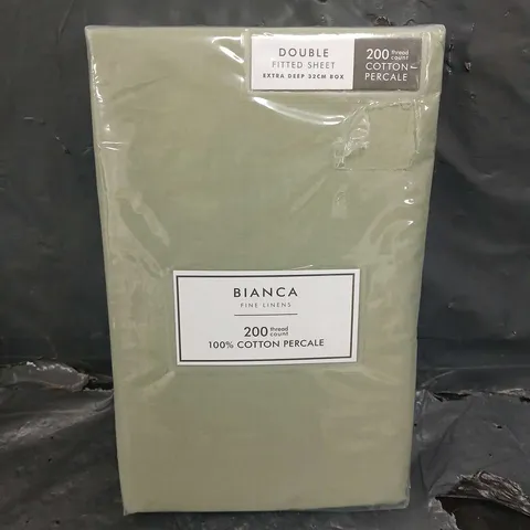 BIANCA FINE LINENS DOUBLE FITTED SHEET 