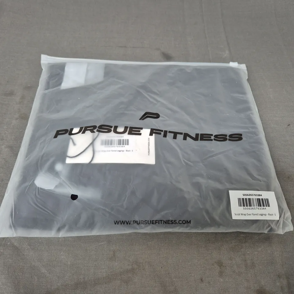 BAGGED PURSUE FITNESS SCULPT WRAP OVER FLARED LEGGINGS  SIZE S