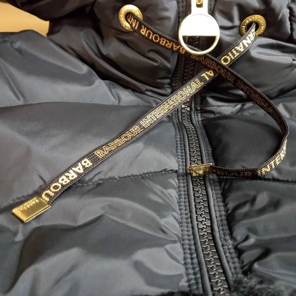 BARBOUR BLACK BORG/PADDED WINTER JACKET - SIZE 10