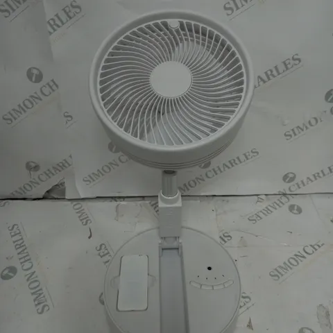 BELL & HOWELL OSCILLATING FOLDING RECHARGEABLE FAN, WHITE