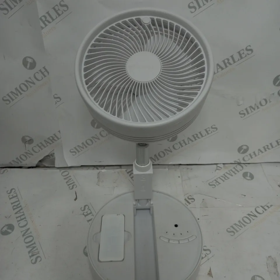 BELL & HOWELL OSCILLATING FOLDING RECHARGEABLE FAN, WHITE