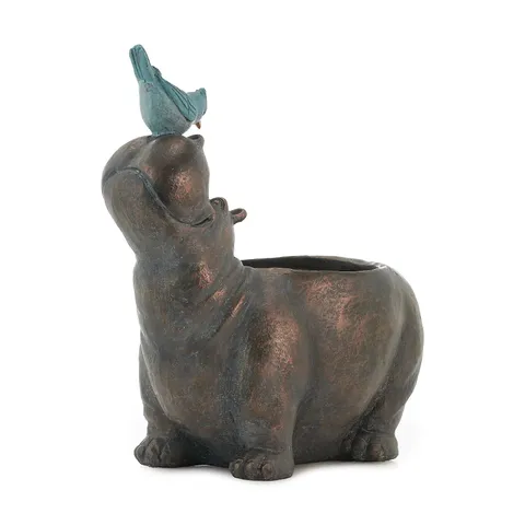 MY GARDEN STORIES HIPPO PLANTER