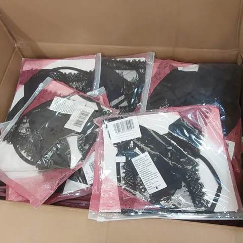 BOX CONTAINING A LARGE QUANTITY OF SEXY LINGERIE SETS