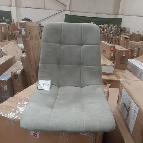 BOXED SET OF 4 GREY UPHOLSTERED DINING CHAIRS