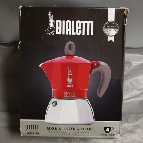 BIALETTI MOKA EXPRESS ALUMINIUM STOVETOP COFFEE MAKER - RED 