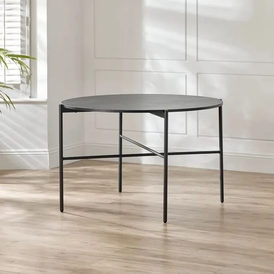 BOXED CAMILLE DINING TABLE- BLACK 133X131X5X9.5CM (1 BOX)