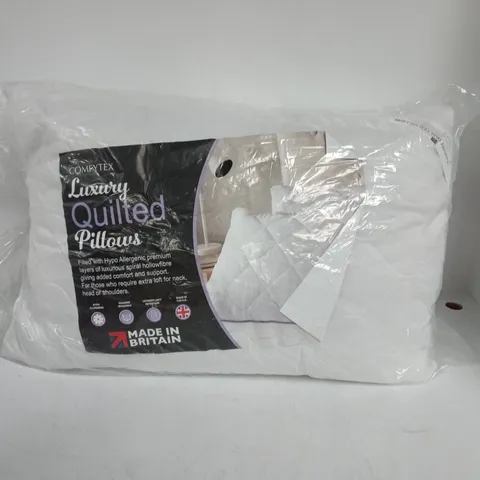 BAGGED COMFYTEX LUXURY QUILTED PILLOW PAIR