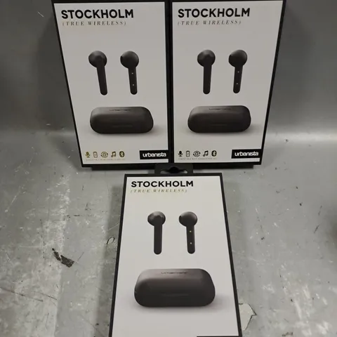 3 X BOXED URBANISTA STOCKHOLM TRUE WIRELESS EARPHONES