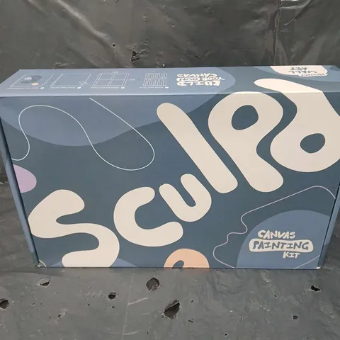 BOXED SCULPED CANVAS PAINTING KIT 