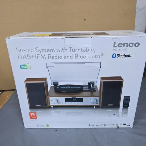 LENCO MC-160WD STEREO SYSTEM WITH TURNTABLE – BLUETOOTH, DAB+ FM RADIO