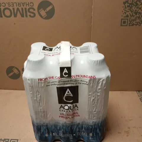 AQUA CARPATICA STILL NATURAL MINERAL WATER – 6 X 1L BOTTLES (TOTAL 6L) – BULK PACK