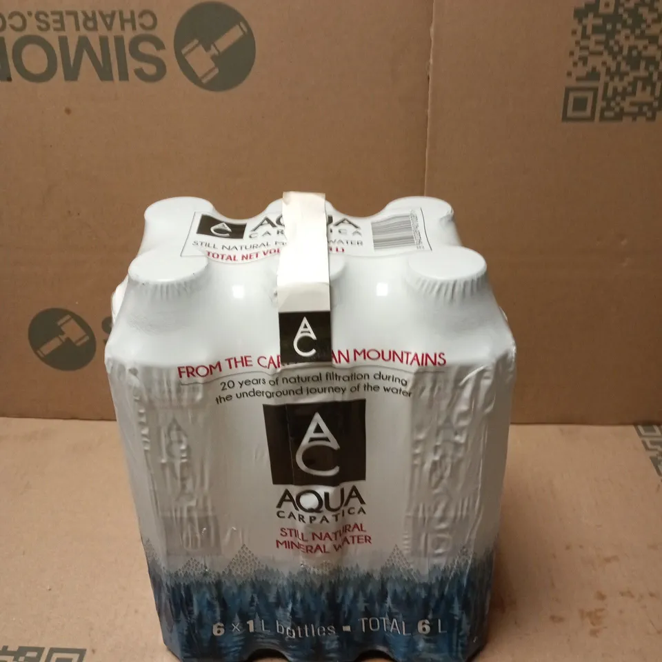 AQUA CARPATICA STILL NATURAL MINERAL WATER – 6 X 1L BOTTLES (TOTAL 6L) – BULK PACK